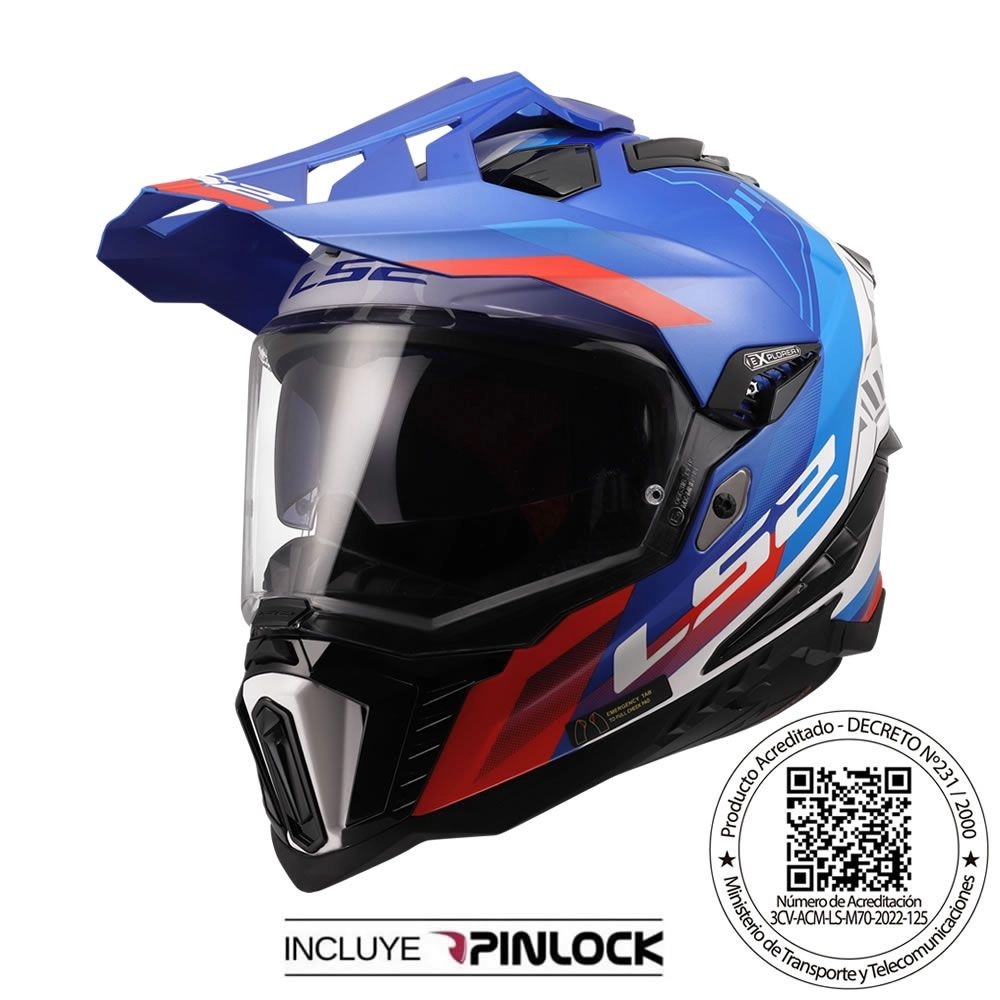 WhatsApp Image 2026-04-02 at 13.43.41 CASCO LS2 MX701 EXPLORER HEXA BLANCO AZUL ROJO - Imagen 1