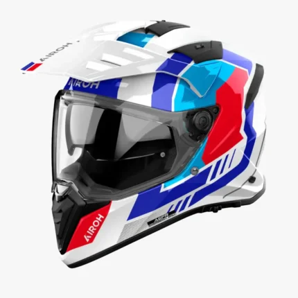 CASCO AIROH BANDIT HORN BLANCO BRILLO