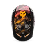 CASCO MOTO V1 KAIROS NEGRO/NARANJO FOX - Imagen 2