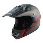 CASCO GHB 818 ENDURO NIÑO DOT GRID NEGRO ROJO MATTE