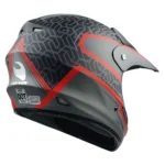 CASCO GHB 818 ENDURO NIÑO DOT GRID NEGRO ROJO MATTE - Imagen 6