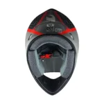 CASCO GHB 818 ENDURO NIÑO DOT GRID NEGRO ROJO MATTE - Imagen 3