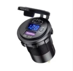 CARGADOR USB CON ROSCA PARA TABLERO MOTO 12/24V - CARGA USB TIPO C - USB QC 3.0