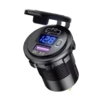 CARGADOR USB CON ROSCA PARA TABLERO MOTO 12/24V - CARGA USB TIPO C - USB QC 3.0