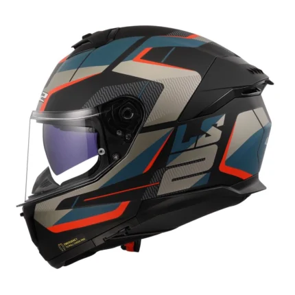 CASCO LS2 FF808 STREAM II ROAD NEGRO AZUL MATTE
