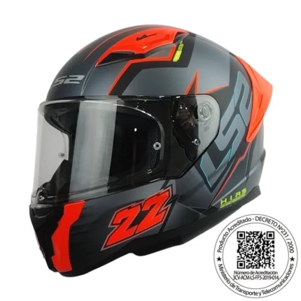 CASCO LS2 FF810 VIGO LIMITS NEGRO TITANIO ROJO MATTE
