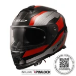 CASCO LS2 FF800 STORM II ROCKER SILVER ROJO BRILLO