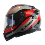 CASCO LS2 FF800 STORM II ROCKER SILVER ROJO BRILLO - Imagen 2