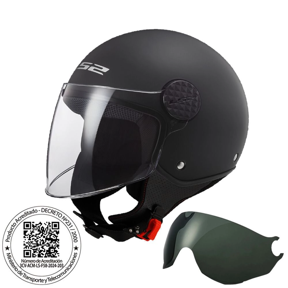 ls2-of-558-sphere-lux-negro-mat_1 CASCO LS2 OF558 SPHERE LUX II NEGRO MATTE - Imagen 1