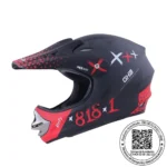 CASCO GHB 818 NIÑO DOT KRAZY NEGRO ROJO MATTE - Imagen 3