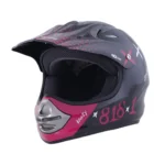 CASCO GHB 818 NIÑO DOT KRAZY NEGRO ROSA