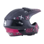 CASCO GHB 818 NIÑO DOT KRAZY NEGRO ROSA - Imagen 2