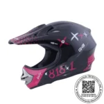 CASCO GHB 818 NIÑO DOT KRAZY NEGRO ROSA - Imagen 3