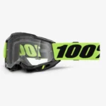 Antiparra Off-Road modelo Accuri-2 OTG con mica transparente | 100 Percent | Black | Black - Hi-Viz