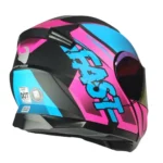CASCO GHB 160 FAST NEGRO AZUL ROSA MATE MICA TORNASOL - Imagen 2