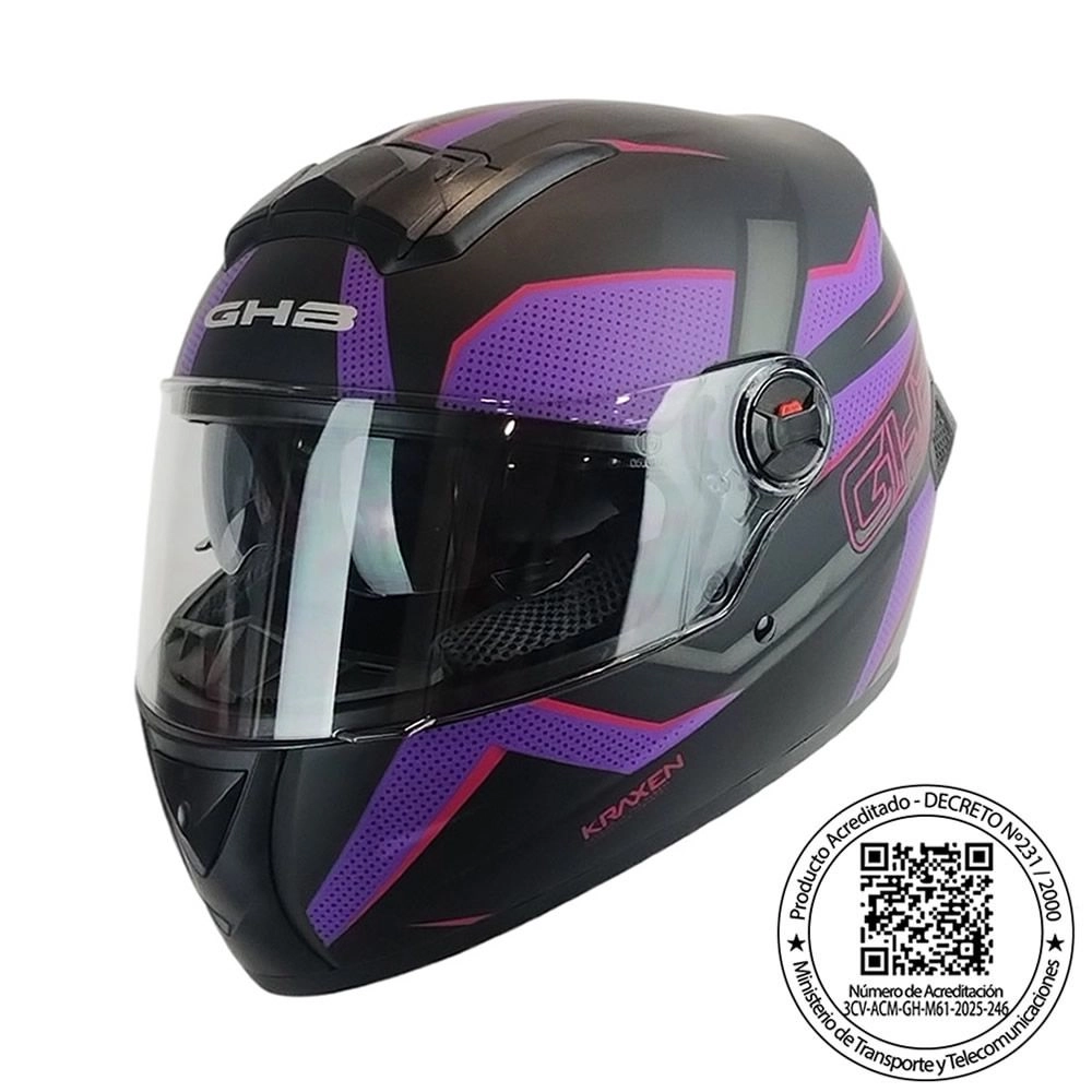 casco-moto-ghb-m61-kraxen-negro-morado-matte-1 CASCO GHB M-61 KRAXEN NEGRO MORADO MATE - Imagen 1