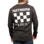 POLERA MANGA LARGA FASTHOUSE TORN NEGRO - Imagen 3