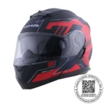 CASCO ABATIBLE GHB 160 STRAITS NEGRO ROJO MATE