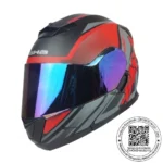 CASCO GHB 160 FAST NEGRO ROJO MATE MICA TORNASOL